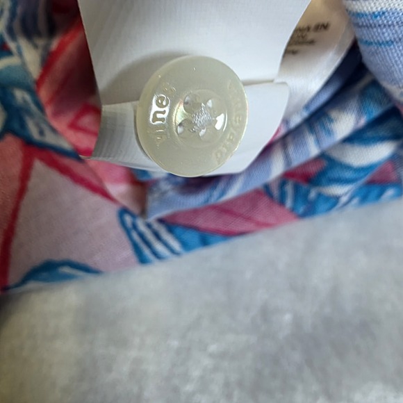 Vineyard Vines Shirt Mens XL Pink Blue Floral Hawaiian Aloha Vacation Button Up - Picture 11 of 11